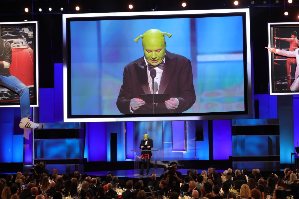 Mike Myers appears onstage at the 51st AFI Lifetime Achievement Award: A Tribute Celebrating Eddie Murphy