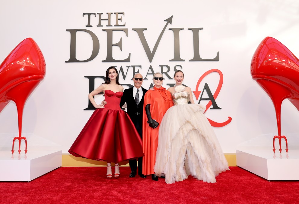 Anne Hathaway, Stanley Tucci, Meryl Streep and Emily Blunt