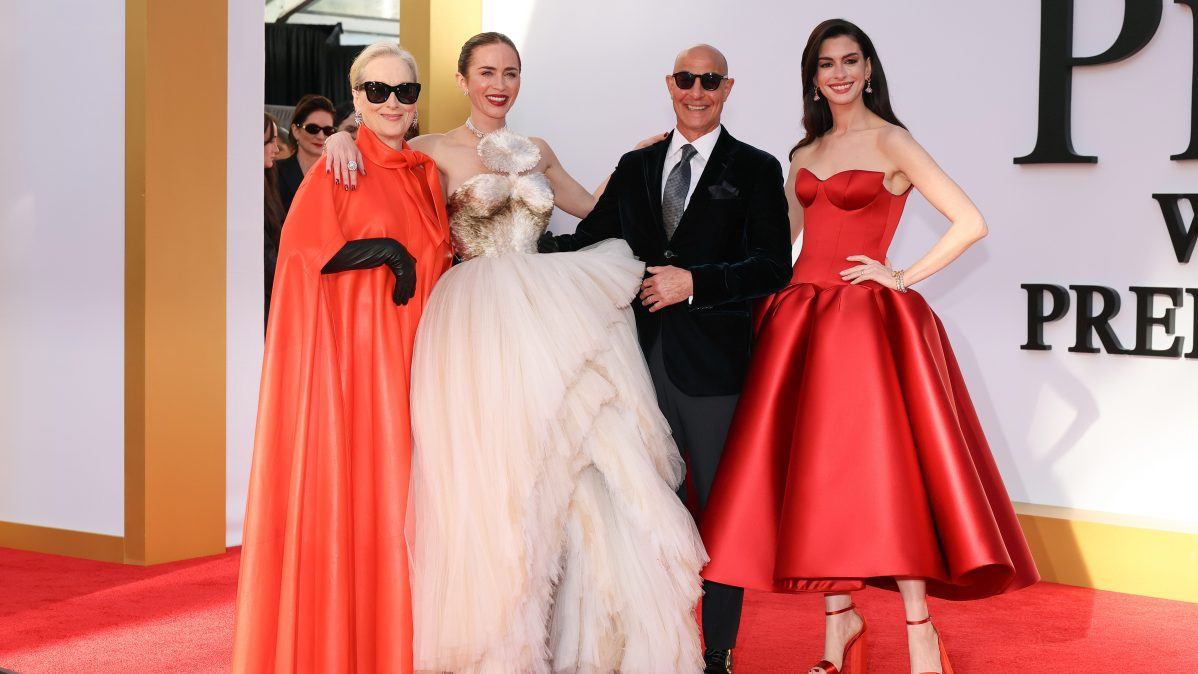 Meryl Streep, Emily Blunt, Stanley Tucci, and Anne Hathaway at the Devil Wears Prada 2 New York premiere