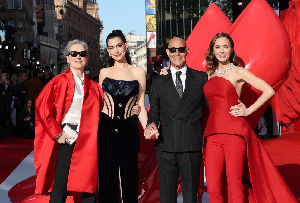 Meryl Streep, Anne Hathaway, Stanley Tucci and Emily Blunt 