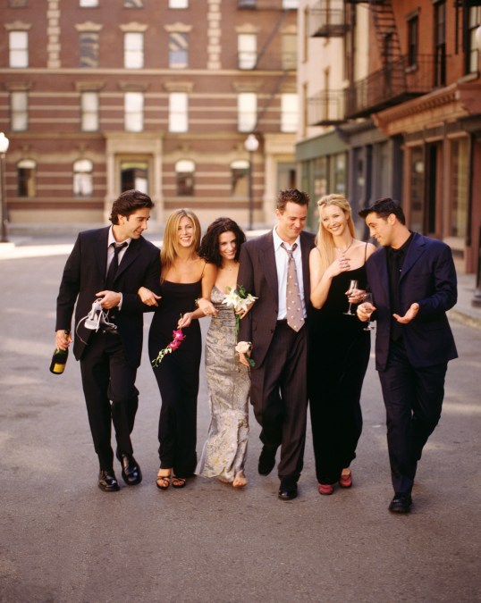 Cast members of NBC's comedy series "Friends."