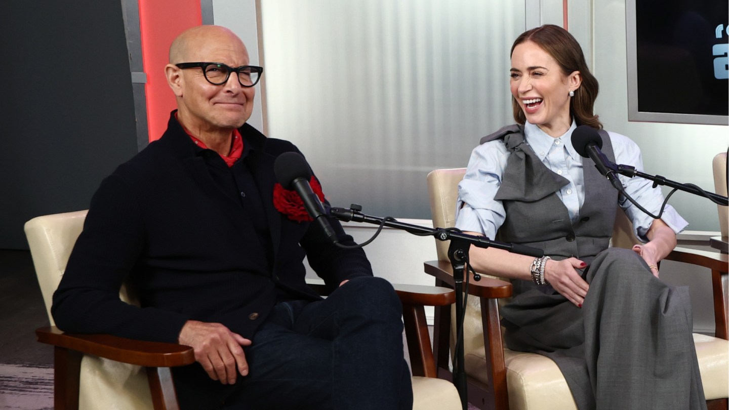 Stanley Tucci and Emily Blunt