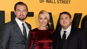 Leonardo DiCaprio, Margot Robbie and Jonah Hill