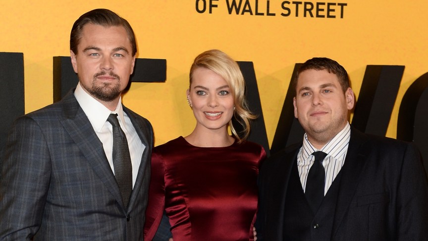 Leonardo DiCaprio, Margot Robbie and Jonah Hill