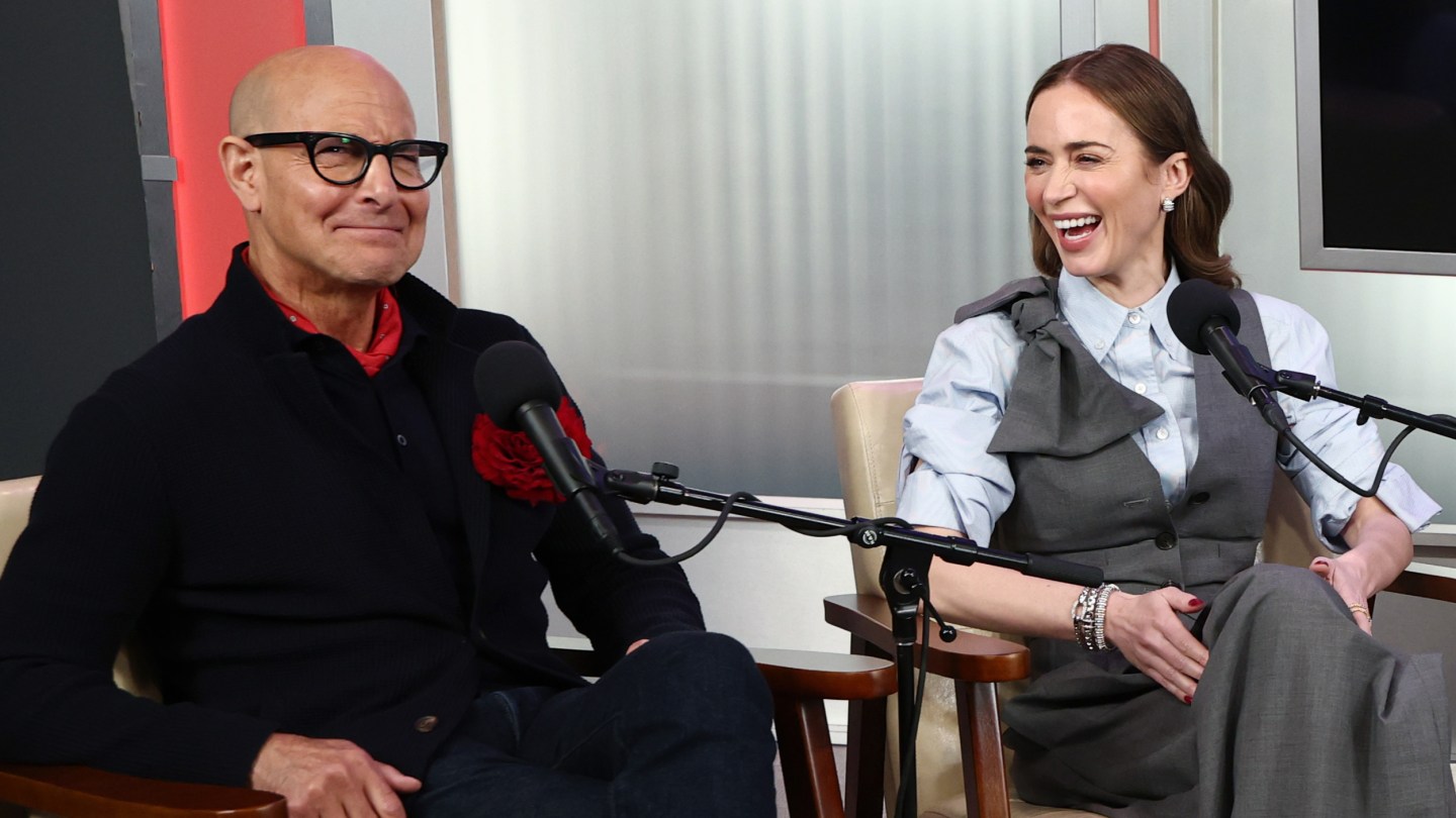 Stanley Tucci and Emily Blunt