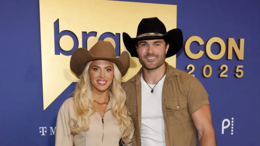 Steven McBee Jr and Allie Eklund pose at BravoCon 2025