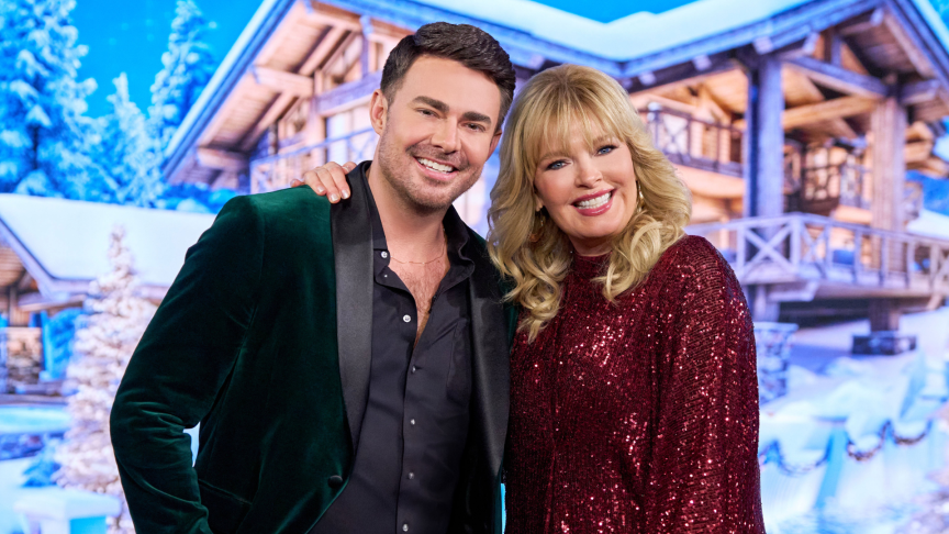 Jonathan Bennett and Melissa Peterman of 'Finding Mr. Christmas'