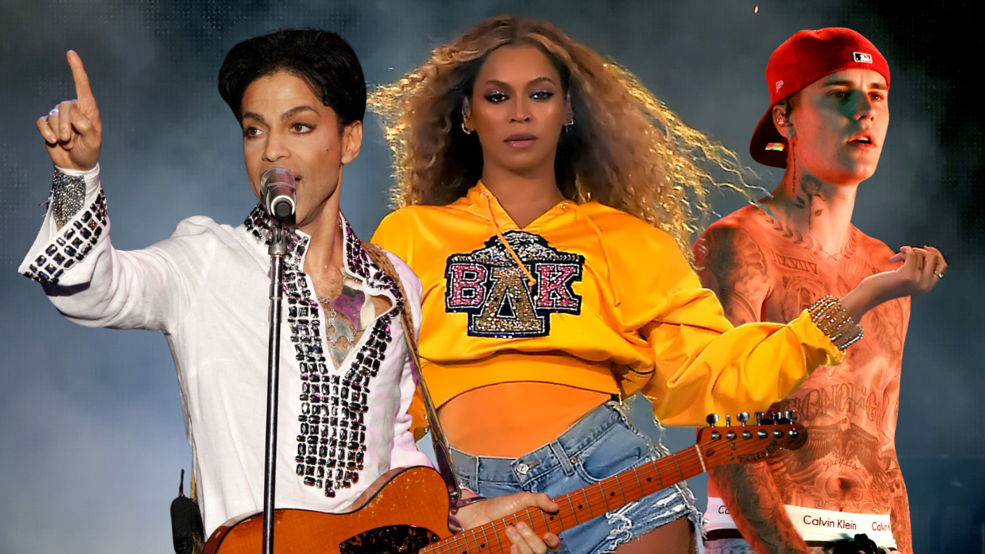 Prince, Beyonce, Justin Bieber