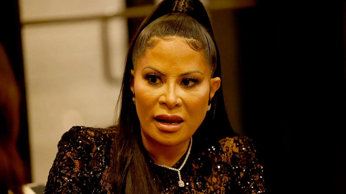 Jen Shah speaking during a scene on “The Real Housewives of Salt Lake City”