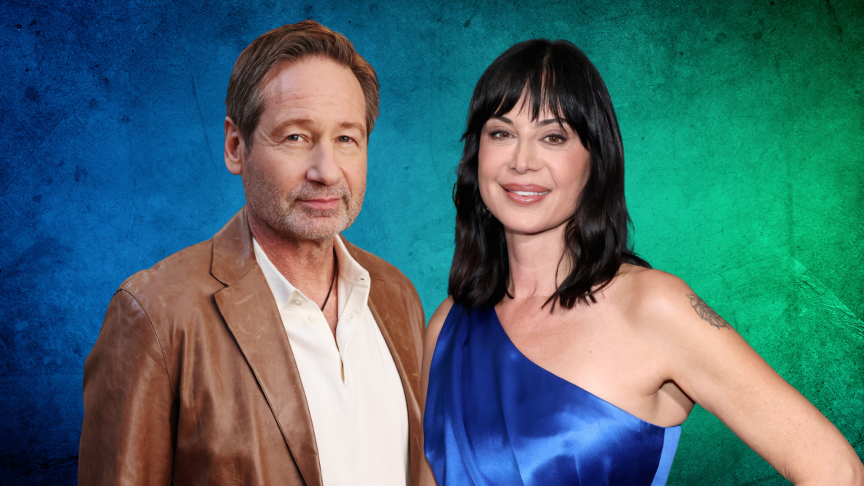 David Duchovny and Catherine Bell