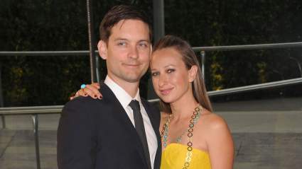 Tobey Maguire Joins Pregnant Ex Jennifer Meyer, Her Fiancé & Their Kids for Sweet Family Reunion