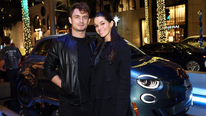 James Kennedy and Ally Lewber pose together at a Beverly Hills event in November 2024.
