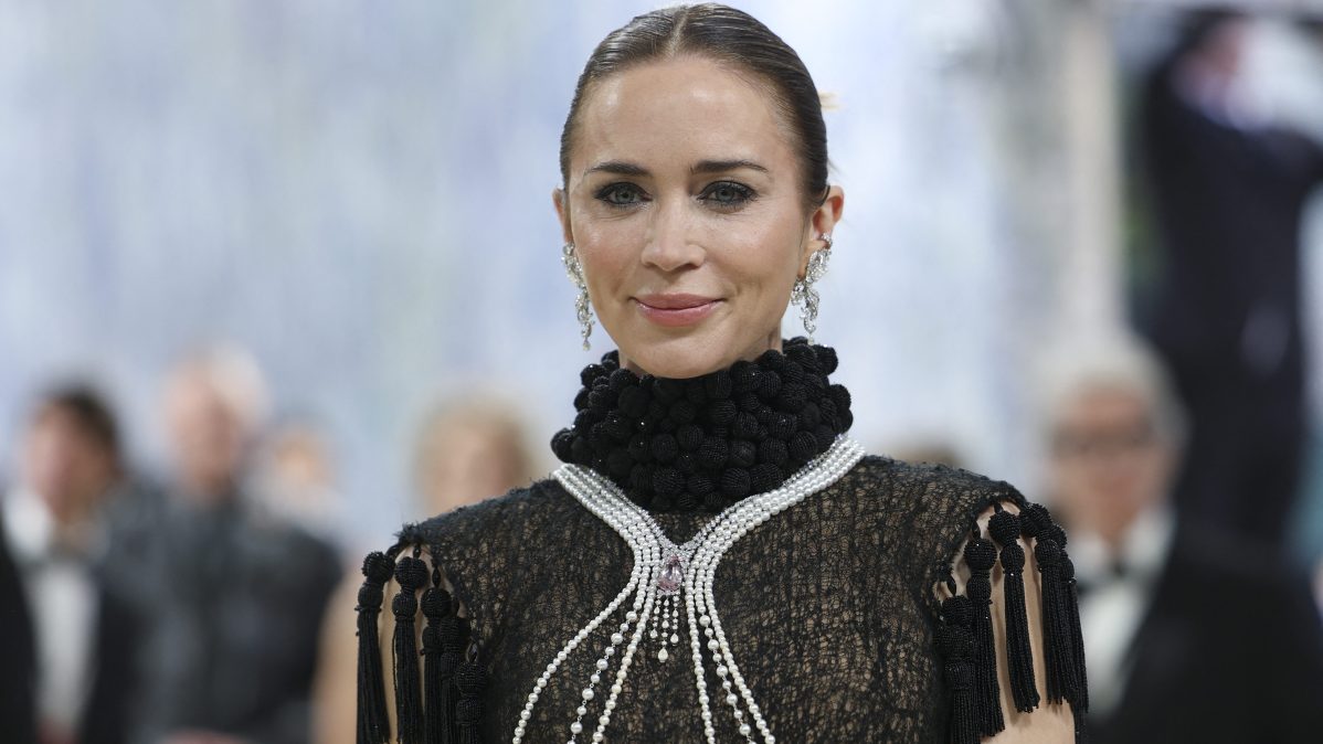Emily Blunt arrives for the 2026 Met Gala celebrating "Costume Art" at the Metropolitan Museum of Art.