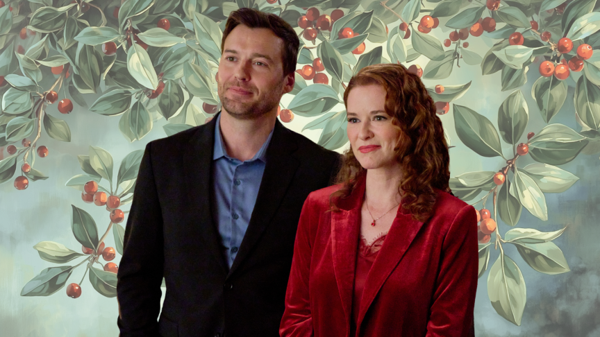 Peter Mooney and Sarah Drew of Mistletoe Murders