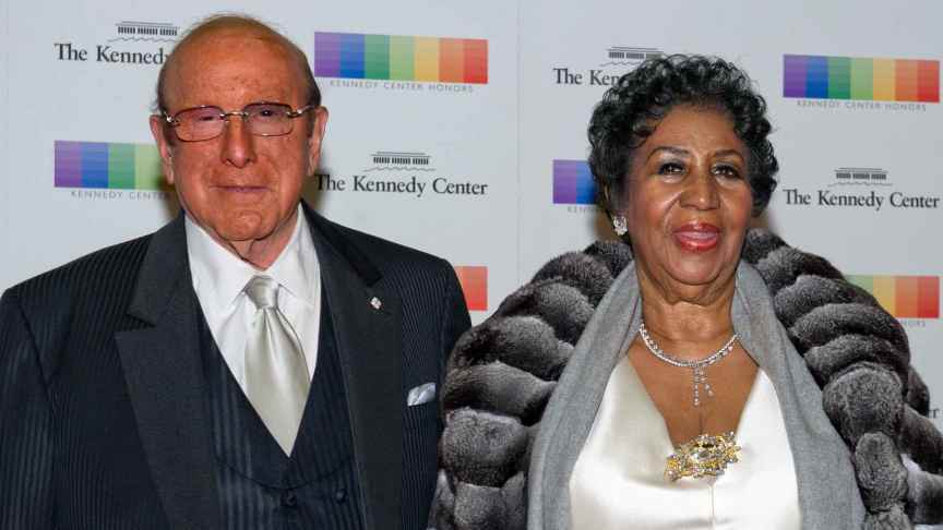 Clive Davis and Aretha Franklin
