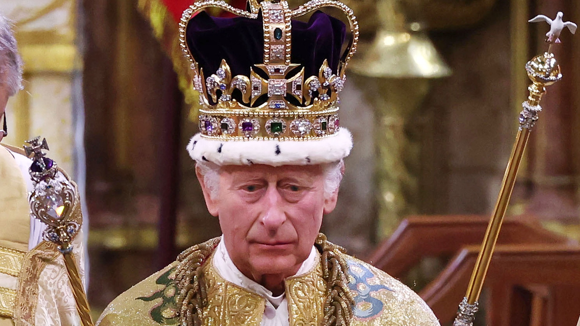 King Charles at his coronation