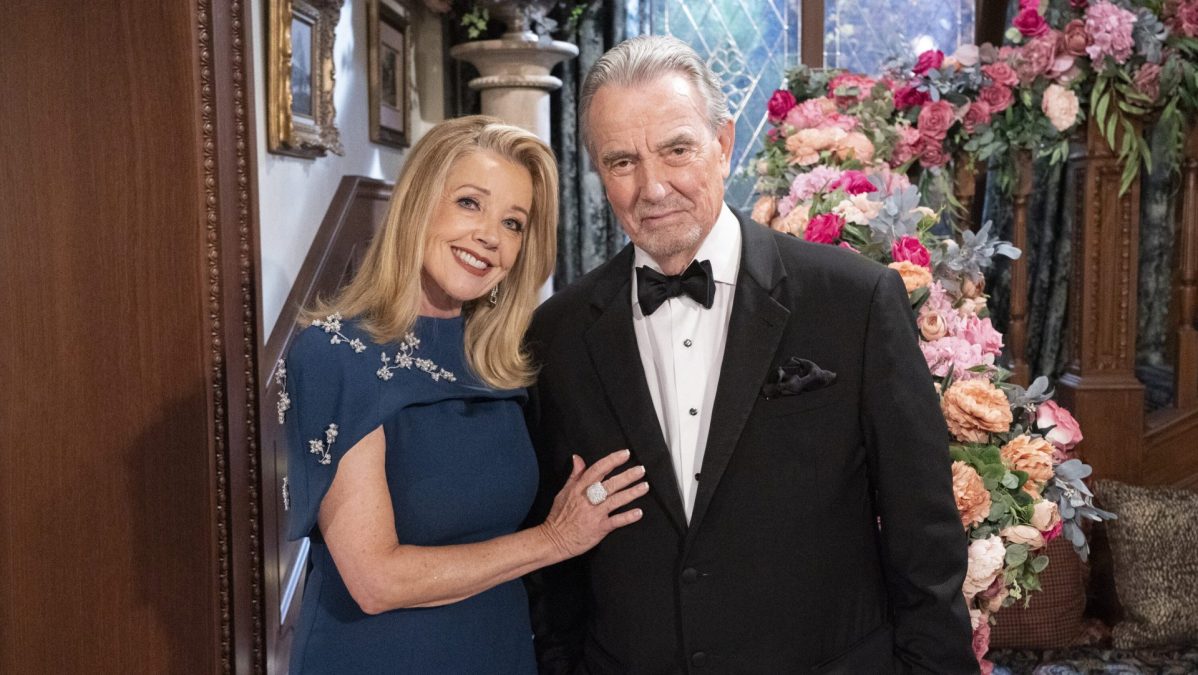 Melody Thomas Scott and Eric Braeden as Nikki and Victor in The Young and the Restless