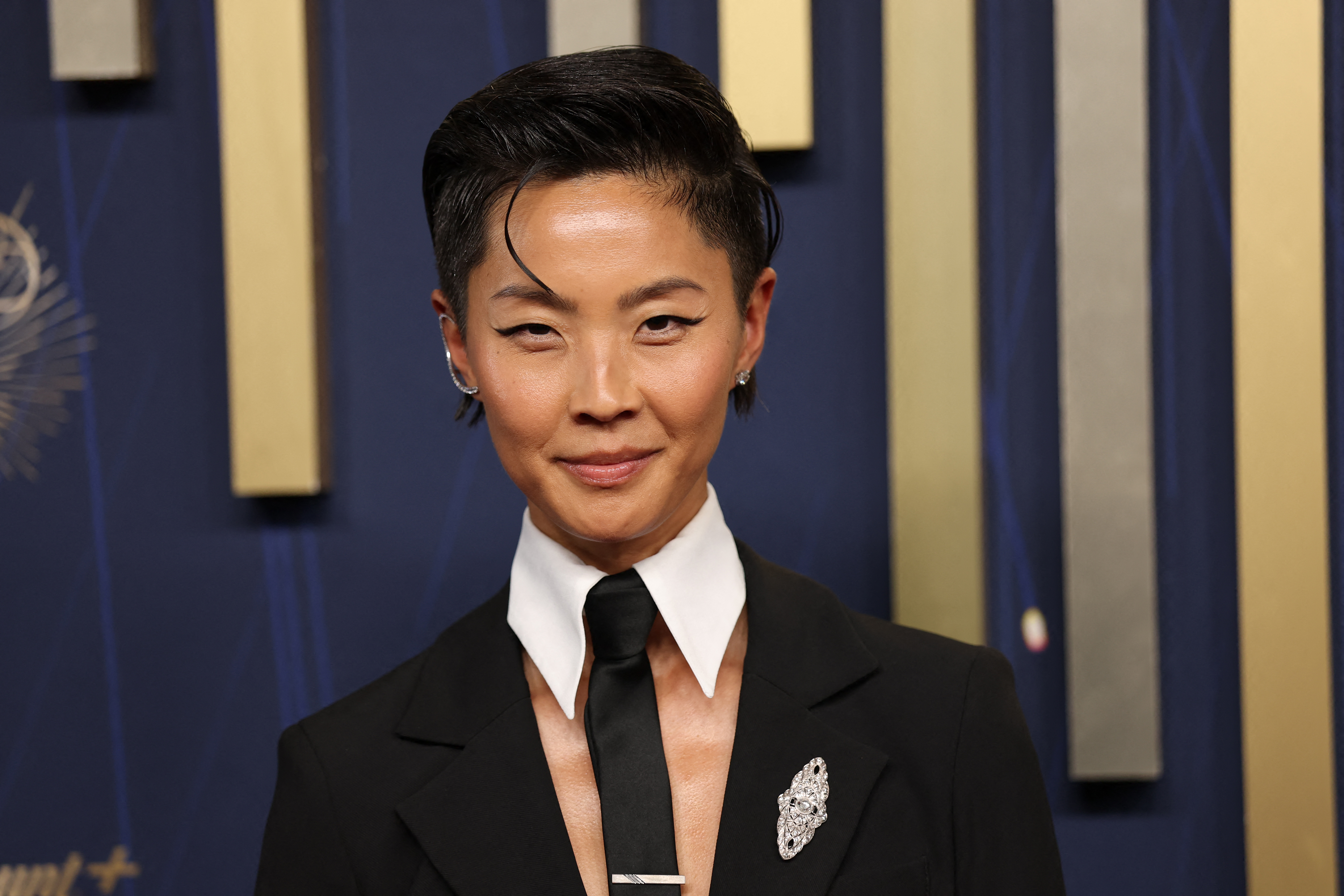 Kristen Kish arrives for the 77th Primetime Emmy Awards at the Peacock Theatre at LA Live in Los Angeles on September 14, 2025.