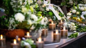 Candles and flowers for William Smithers.