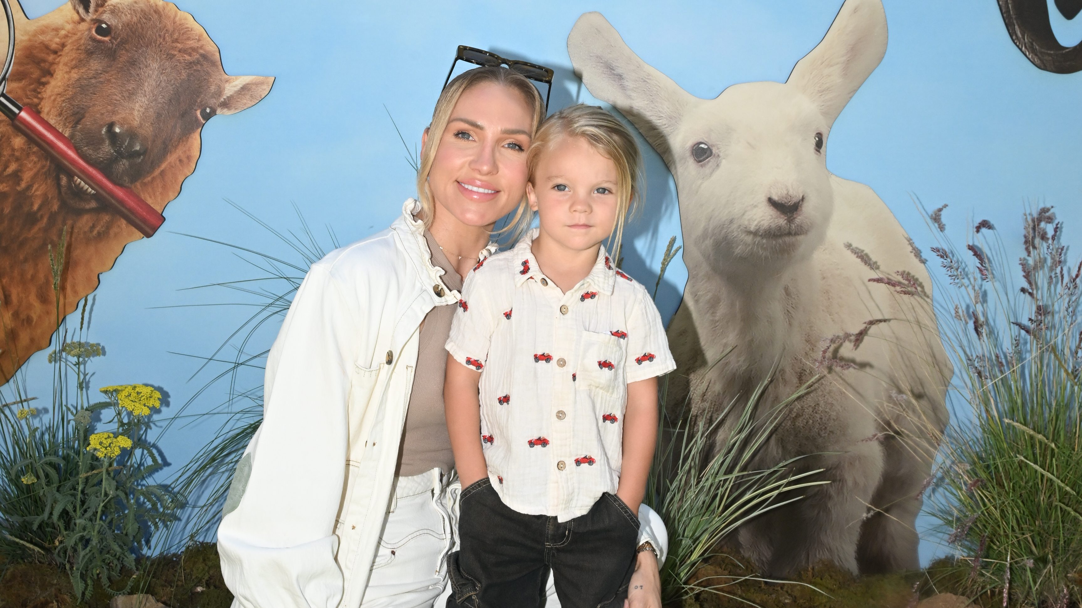 Sharna Burgess and Zane at "The Sheep Detectives" Mother's Day Brunch earlier this year.