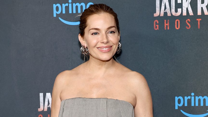 Sienna Miller attends Amazon MGM's "Tom Clancy's Jack Ryan: Ghost War" World Premiere at Regal Times Square on May 15, 2026 in New York City.