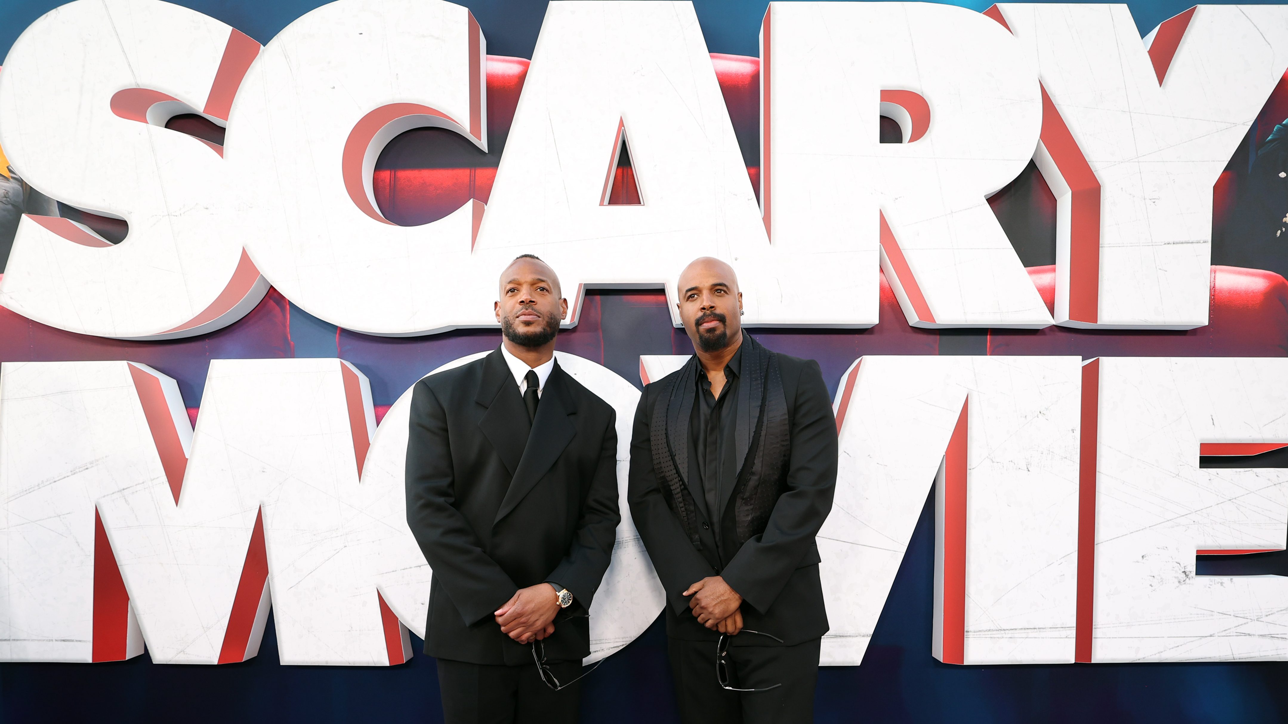 Marlon and Shawn Wayans at the "Scary Movie" premiere in 2026.