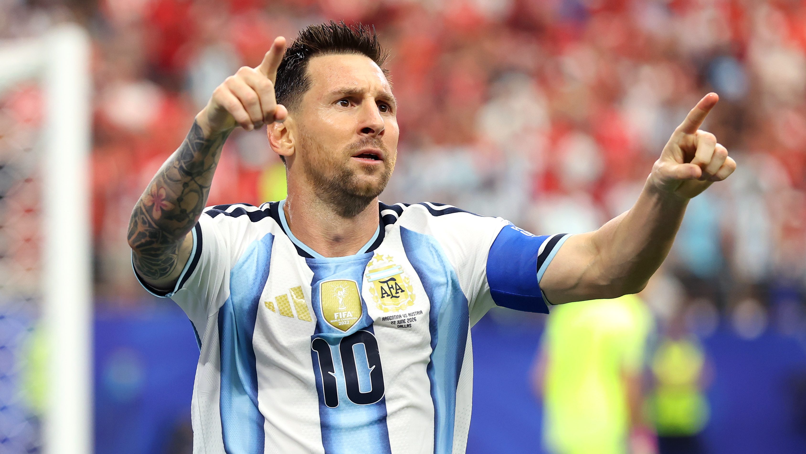 Sucesso histórico de Lionel Messi na Copa do Mundo comemorado por sua esposa