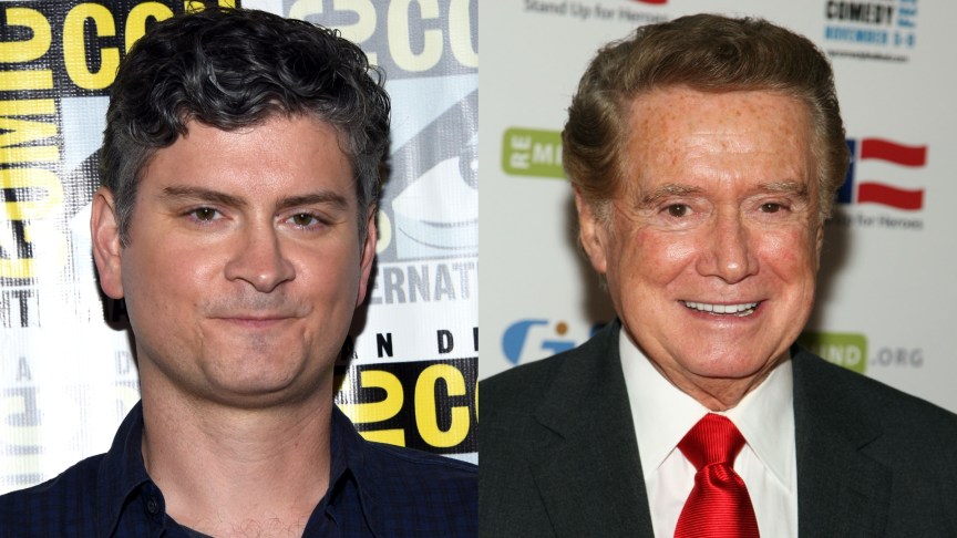 Michael Schur and Regis Philbin