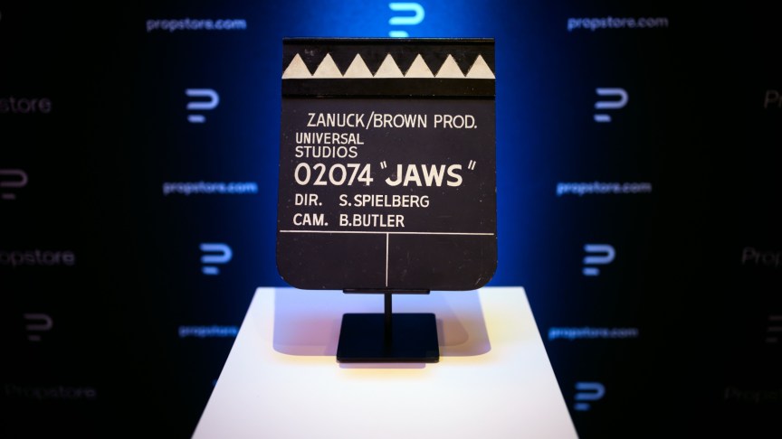 Jaws movie clapboard