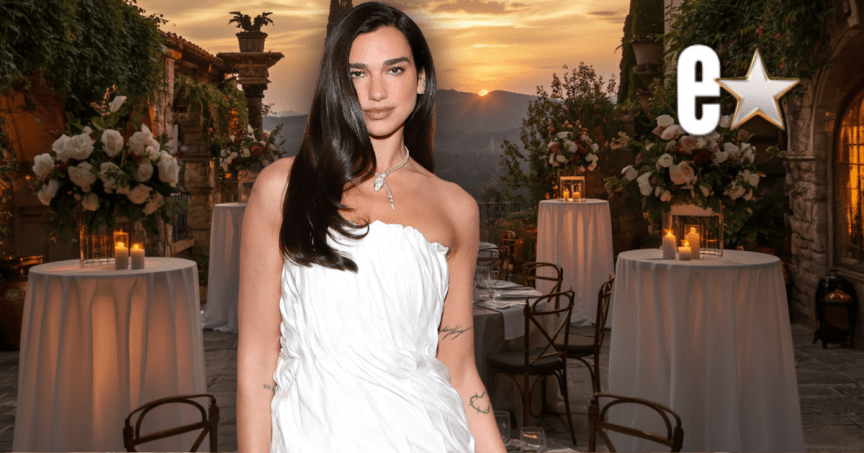 Dua Lipa Sicily wedding Bottega Veneta
