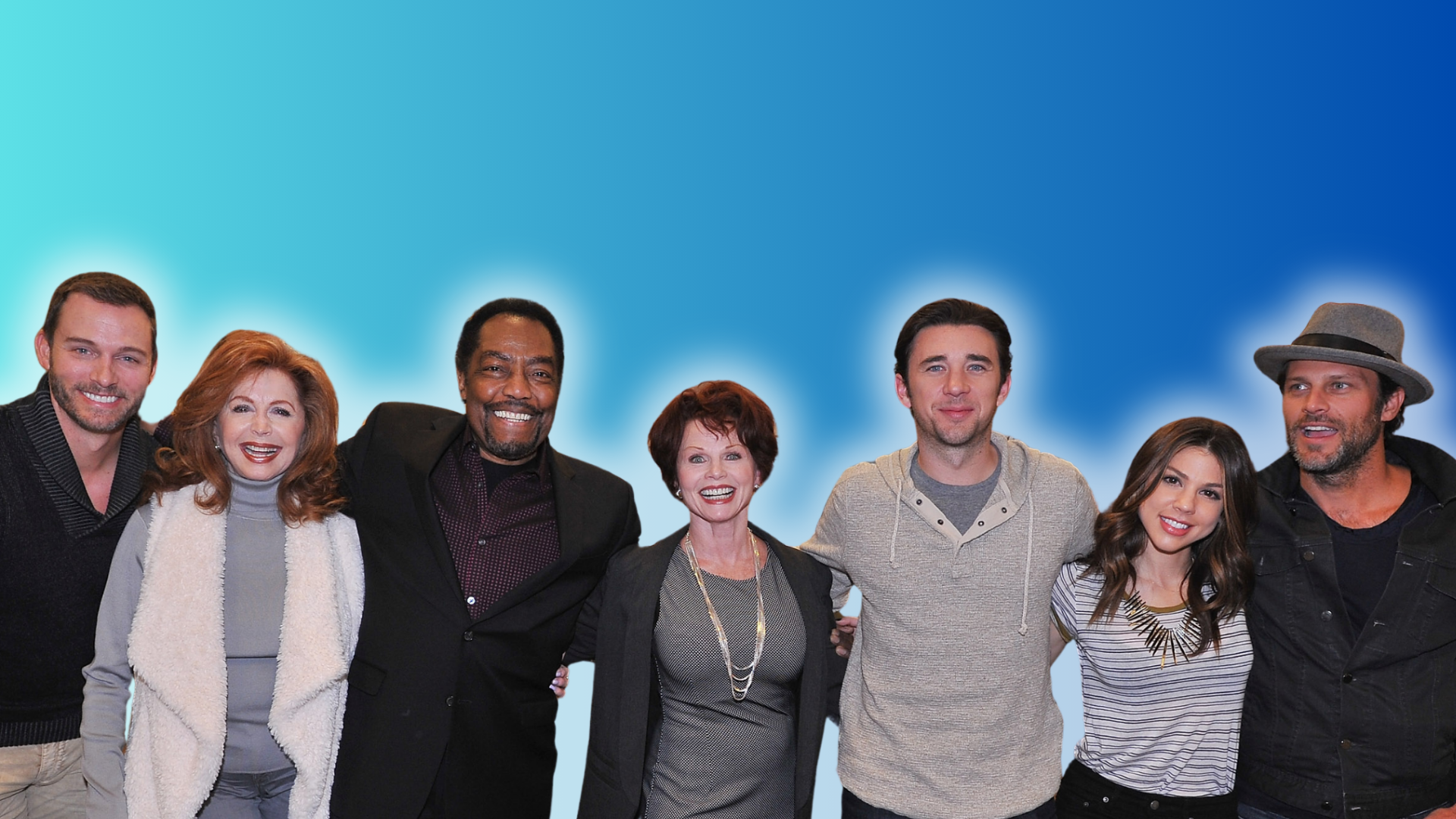 Eric Martsolf, Suzanne Rogers, James Reynolds, Patsy Pease, Billy Flynn, Kate Mansi and Greg Vaughan