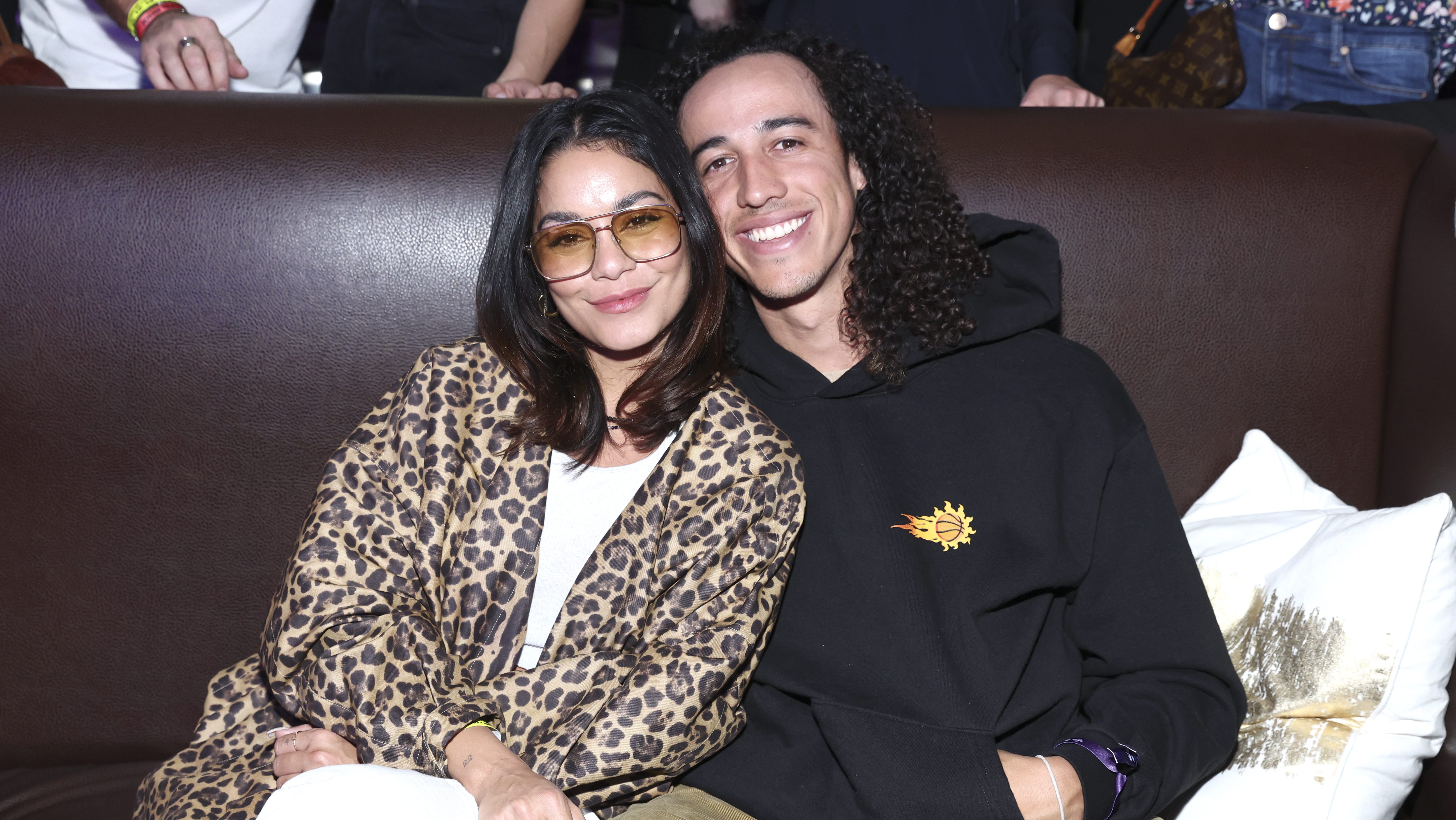 Vanessa Hudgens and Cole Tucker smiling
