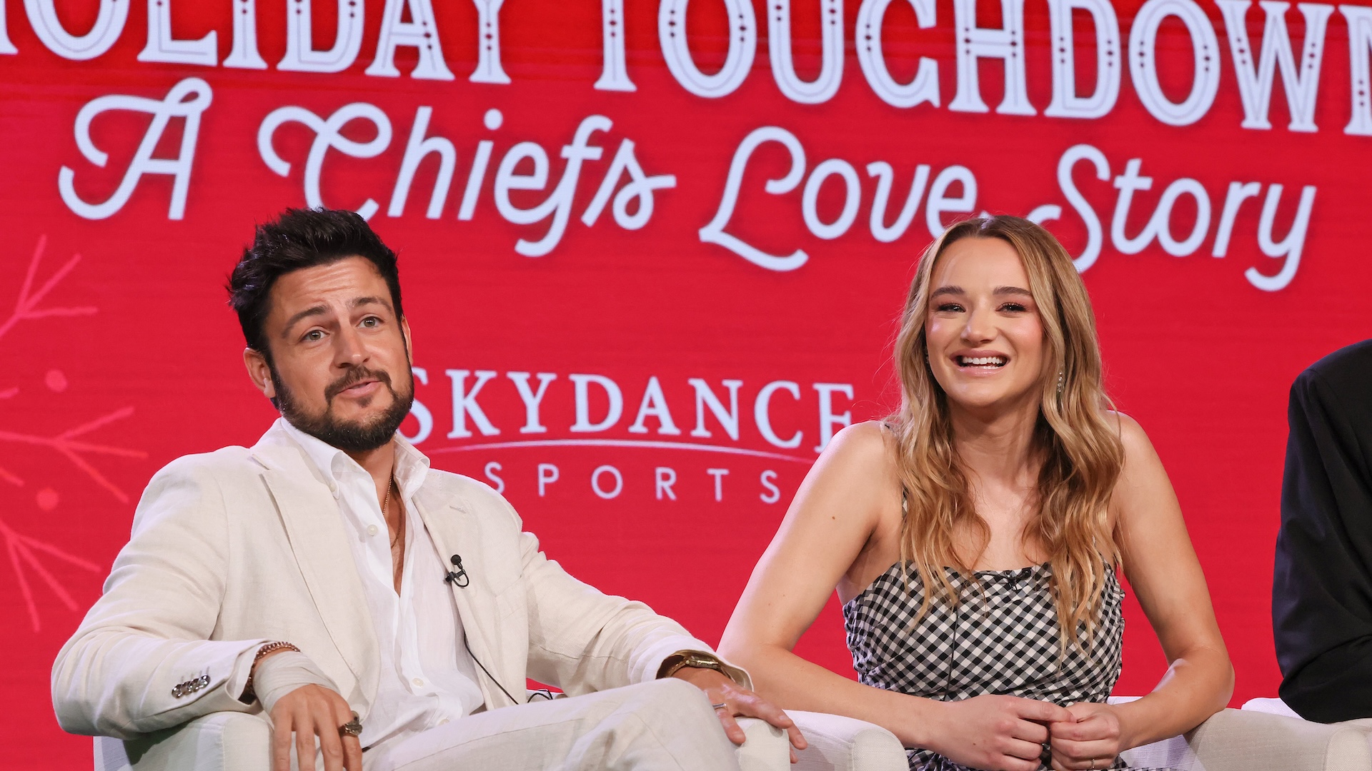 Tyler Hynes and Hunter King at TCA press tour.