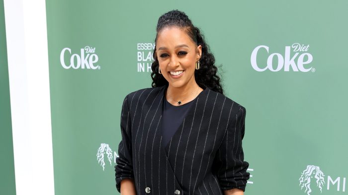 Tia Mowry smiling on the red carpet