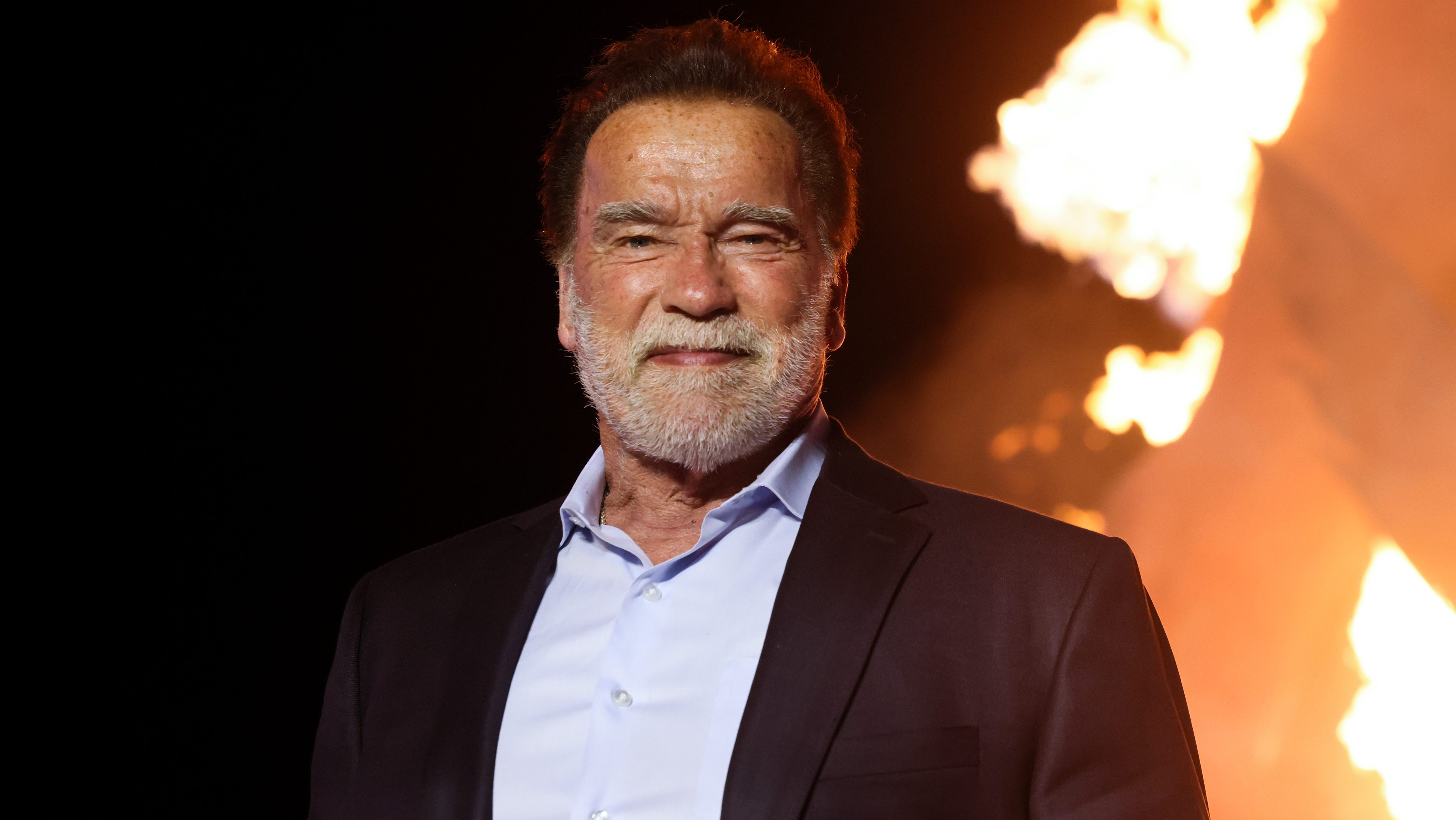 Arnold Schwarzenegger attends the world premiere of "Avatar: Fire and Ash"