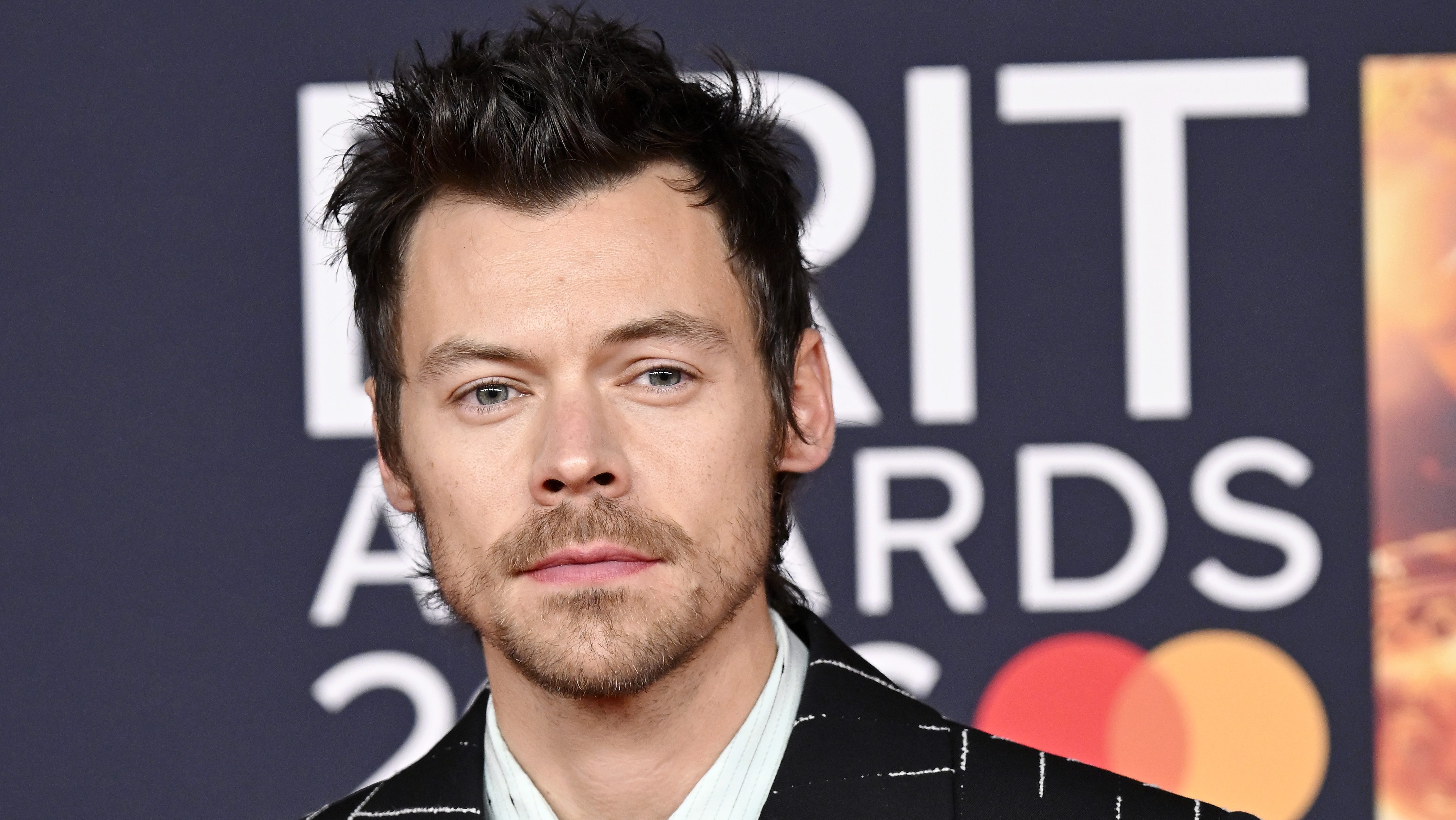 Harry Styles posing for the 2026 Brit Awards.