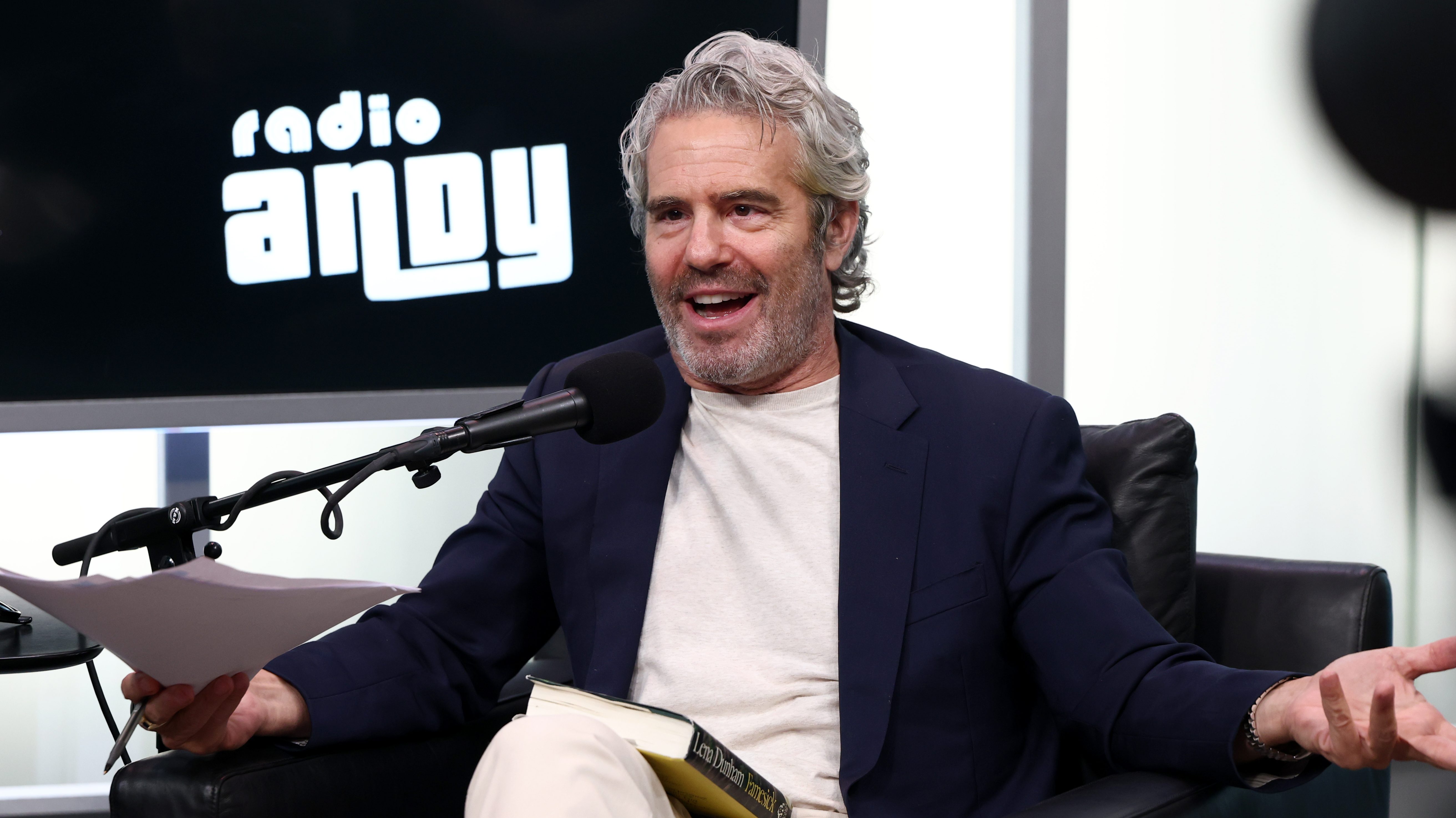 Andy Cohen speaks during SiriusXM's Front Row With Lena Dunham at SiriusXM Studios in New York City.