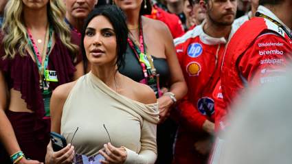 Kim Kardashian With Rare Photos of Lewis Hamilton Hanging with Her Kids