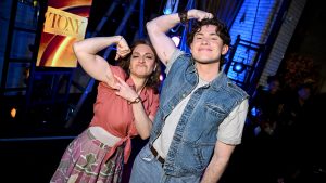 "The Lost Boys" on Broadway stars Shoshana Bean and LJ Benet celebrate their Tony Award win.