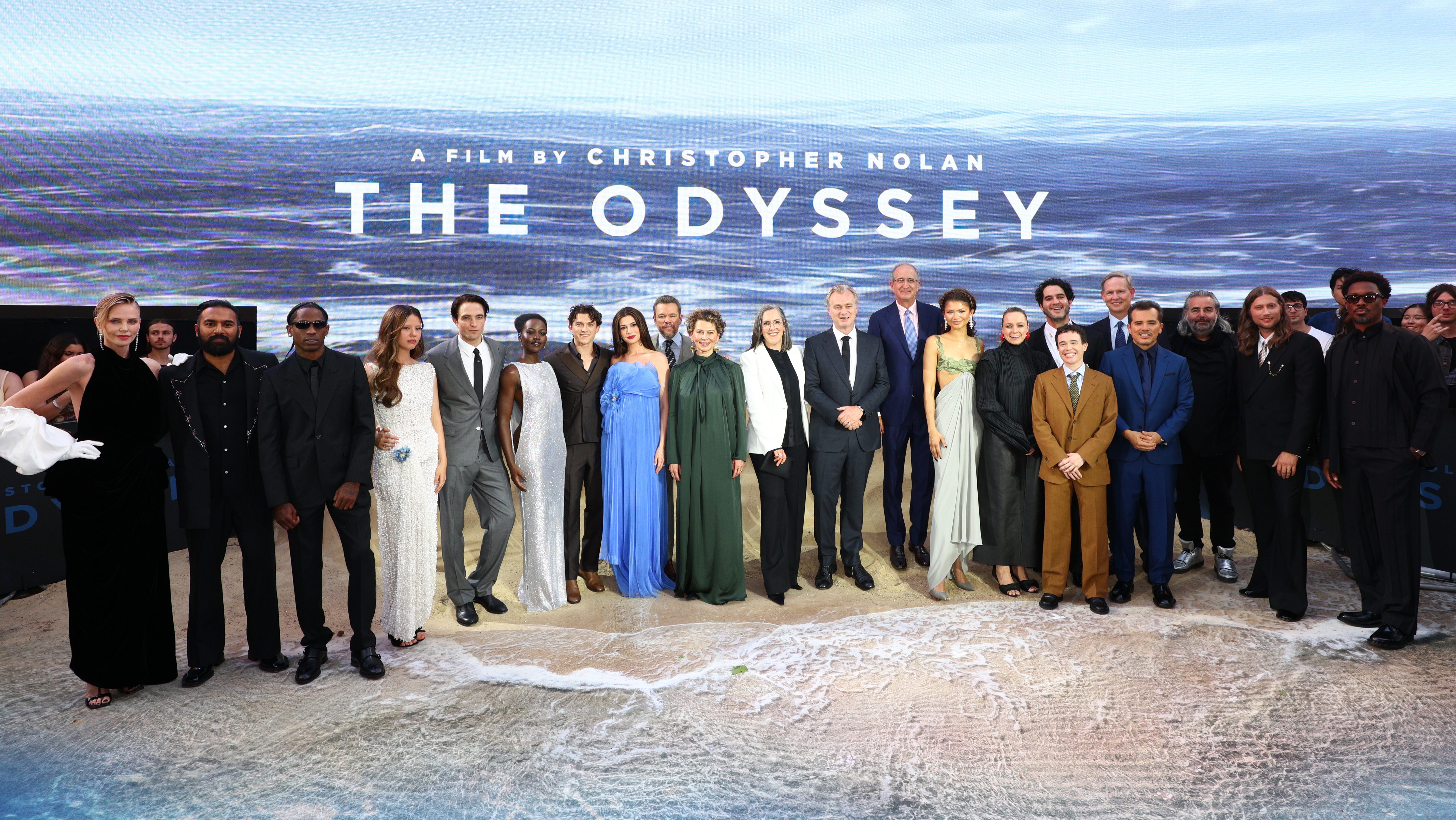The cast and crew of "The Odyssey."