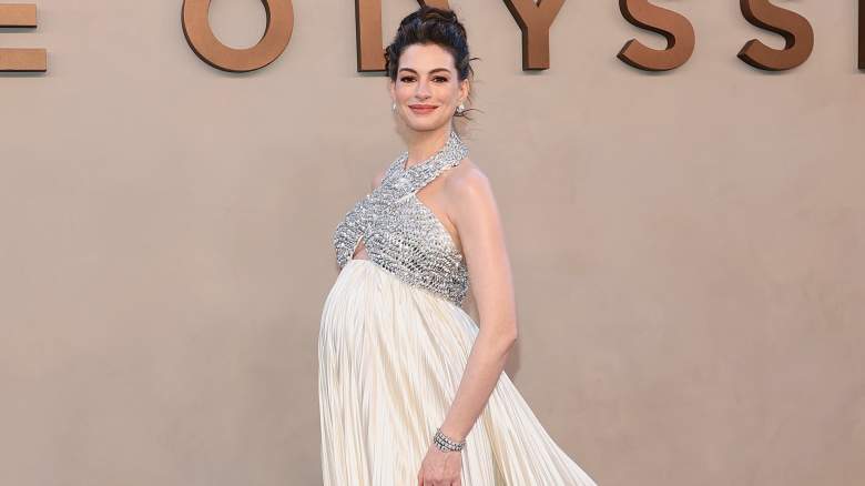 Anne Hathaway at 'The Odyssey' premiere.