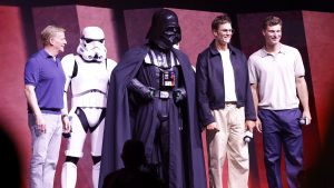 Roger Goodell, a Stormtrooper, Darth Vader, Tom Brady and Fernando Mendoza