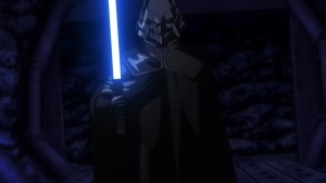 Nawaam in a scene from Star Wars: Visions Presents - The Ninth Jedi.