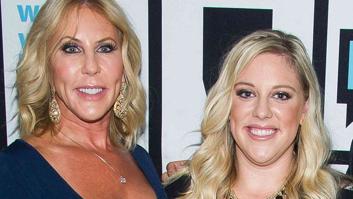 Vicki Gunvalson poses with daughter Briana Culberson at a red carpet event.