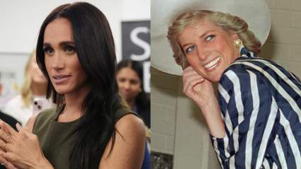 Meghan Markle’s Backless Black Swimsuit Moment Has Her Channeling Princess Diana