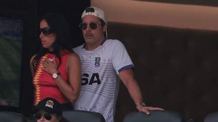 Brad Pitt and Ines de Ramon Pack on the PDA During Loved-Up World Cup Date