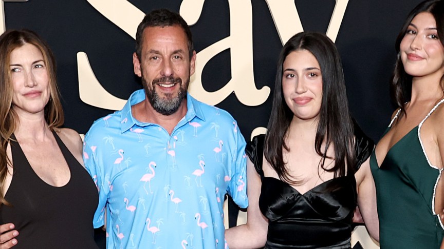 Adam Sandler and his family at the "Don't Say Good Luck" Premiere