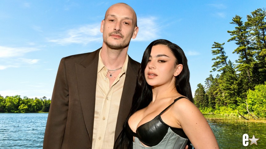 Charli xcx and George Daniel pose for photos