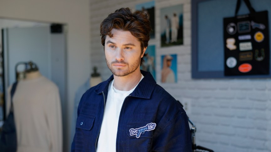 Chase Stokes attends the American Eagle Denim Deli