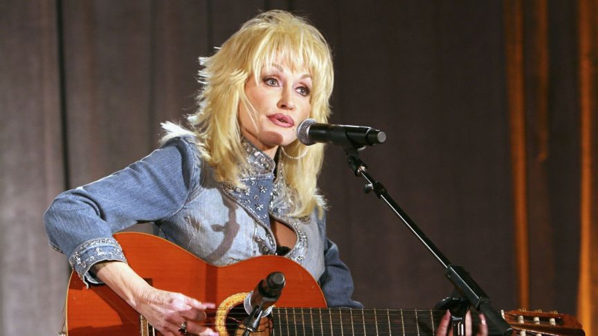 Singer Dolly Parton performs at the Weinstein Co. Pre-Oscar Party at the Pacific Design Center on March 4, 2006
